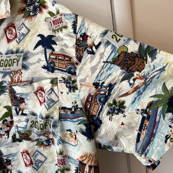 Disneyland Resort Short Sleeve Button Down Hawaiian Shirt Tiki Disney Mens XL - Picture 5 of 12